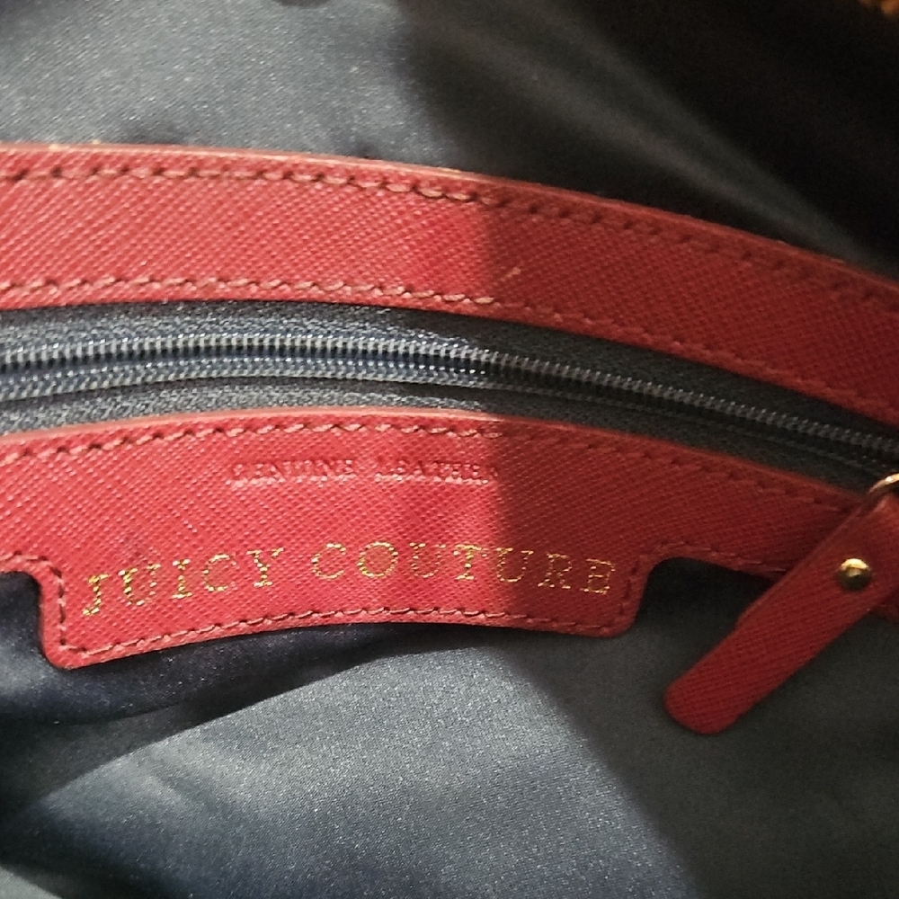 Juicy Couture Wine Red Tote with Gold Accents - Picture 10 of 13